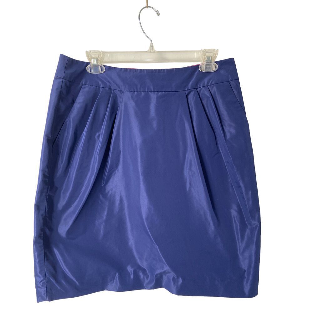 Banana Republic Navy Pleated A‎ Line Skirt Size 10